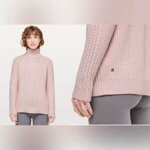 Bring The Cozy Turtleneck Sweater Misty Pink